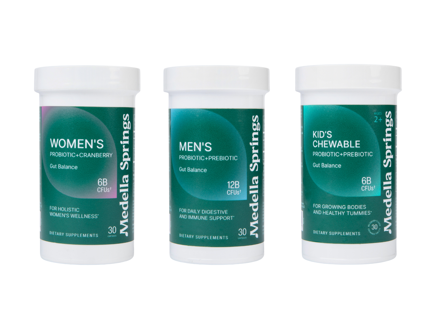 Women’s Probiotic + Cranberry® + Men’s Probiotic + Prebiotic Fiber® + Kid’s Chewable Probiotic + Prebiotic Fiber®